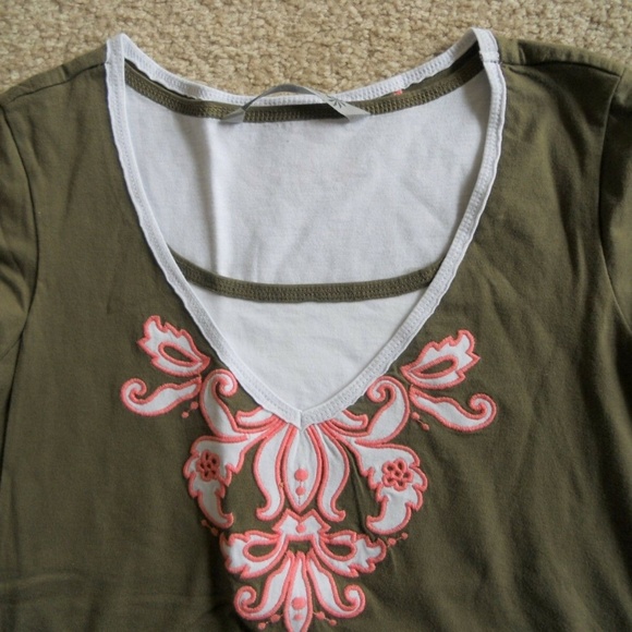 Athleta Cotton Pullover Top size XS Olive - Picture 2 of 3
